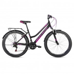 Велосипед 26" Intenzo Costa SUS V-brake 2024 16" чорний-фіолетовий INT-536-BLK-PURPLE-S-24 Фото №1